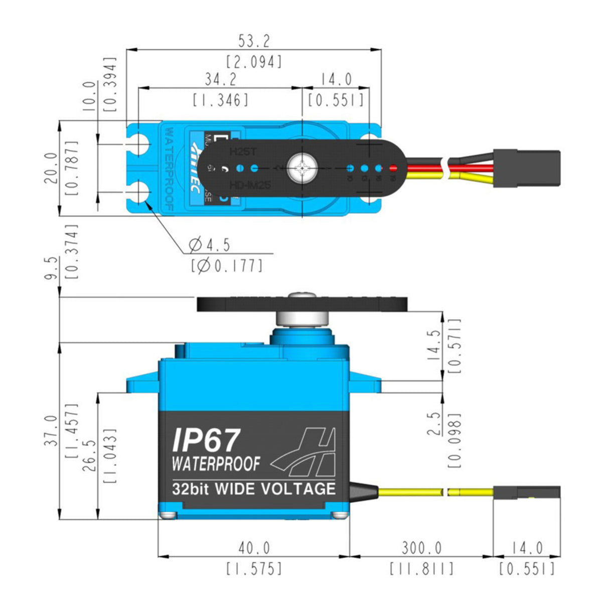 D956WP Standard Digital Coreless Servo 68g 18.0kg/0.12s 4.8V - 7.4V