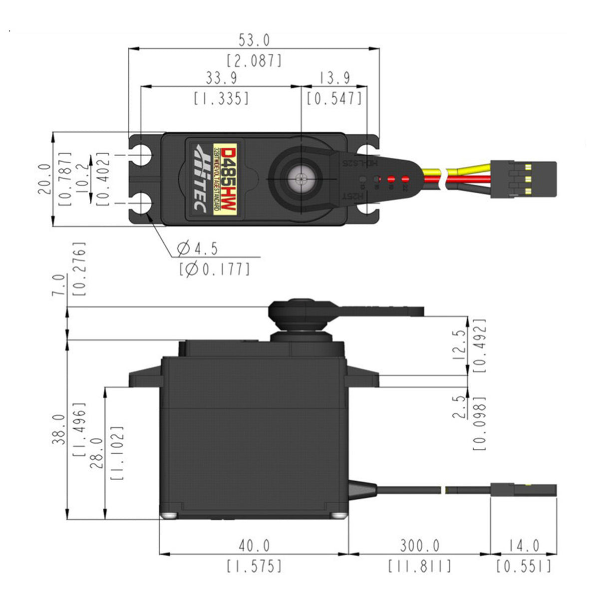 D485HW Standard Digital Cored Servo 45g 7.5kg/0.15s 4.8V - 7.4V