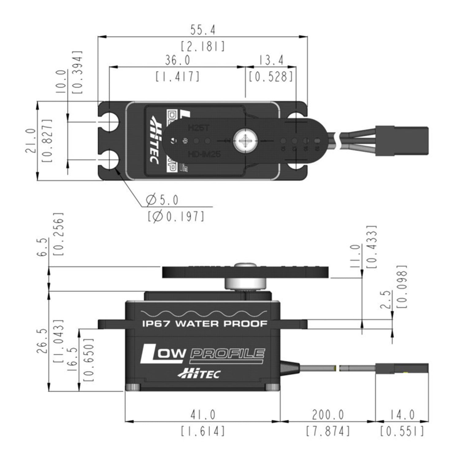 DB777WP Low Profile Digital Brushless Servo 68g 11.0kg/0.06s 6.0V - 7.4V
