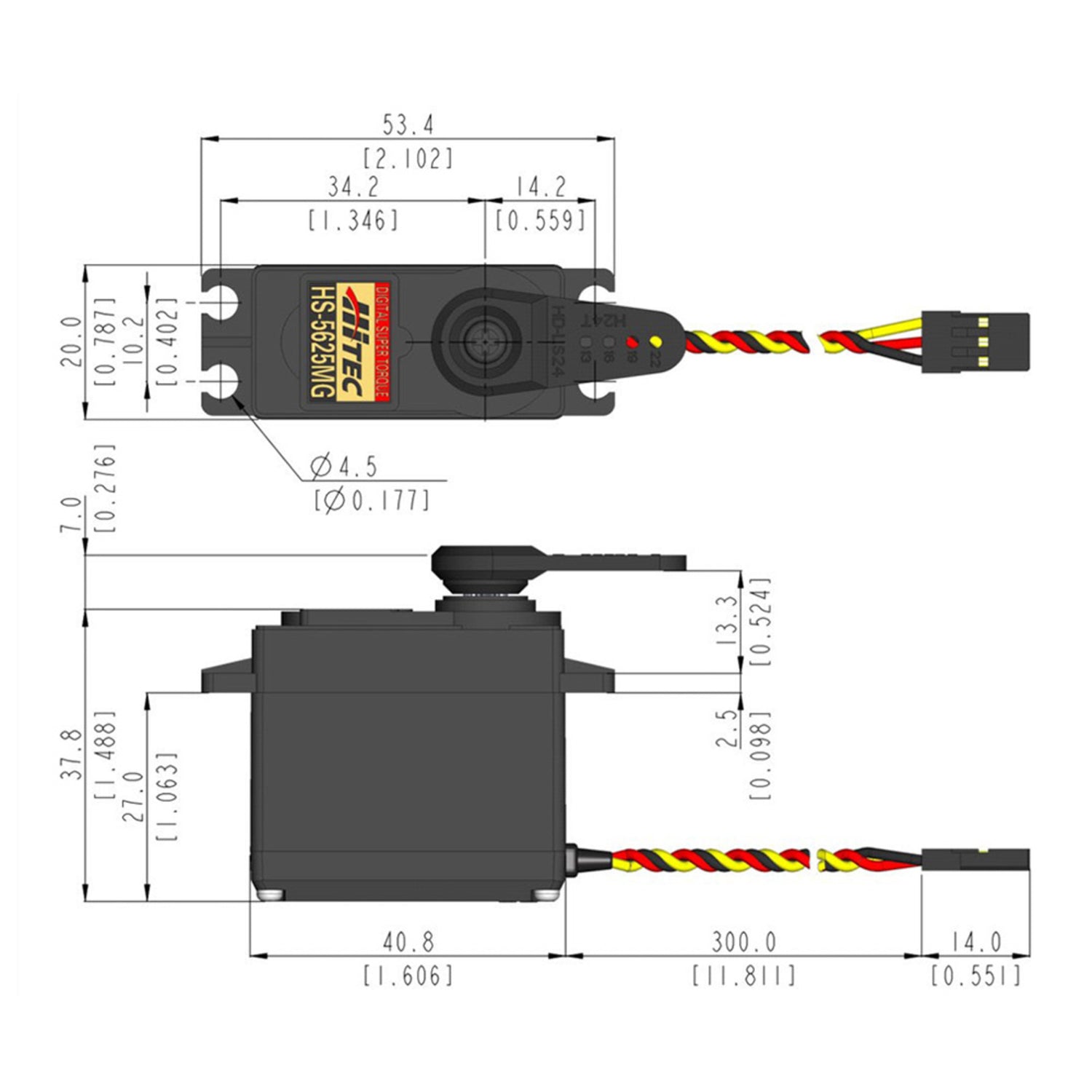 HS-5625MG Standard Digital Cored Servo 60g 9.4kg/0.14s 4.8V - 6.0V