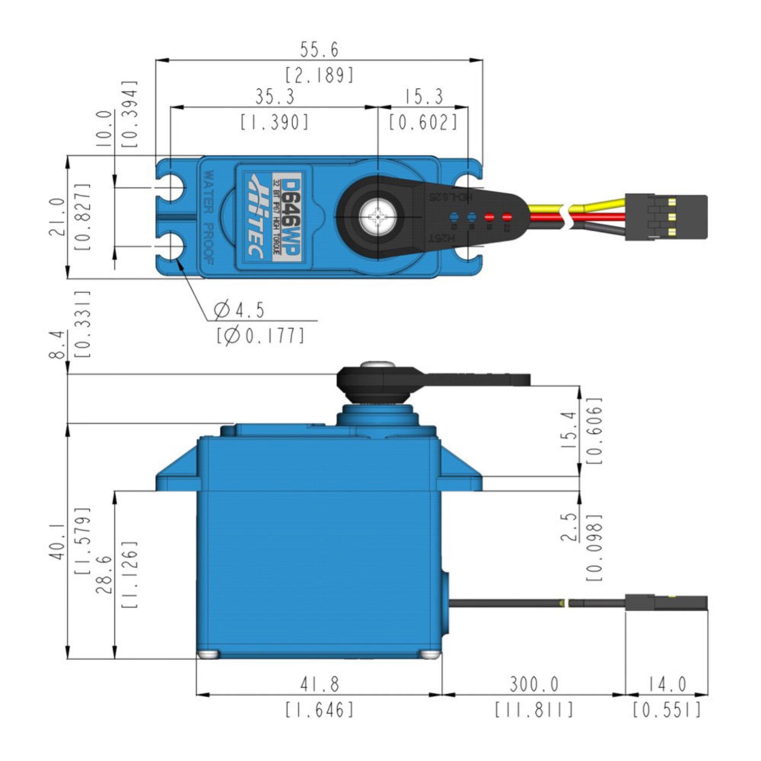 D646WP Standard Digital Cored Servo 61g 11.6kg/0.16s 6.0V - 7.4V