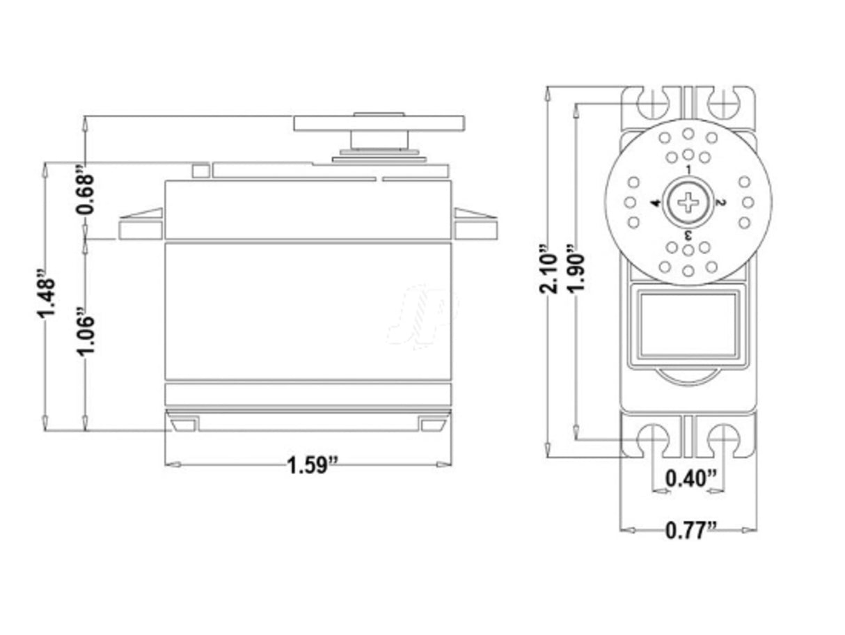 HS-5485HB Standard Digital Cored Servo 45g 6.4kg/0.17s 4.8V - 6.0V
