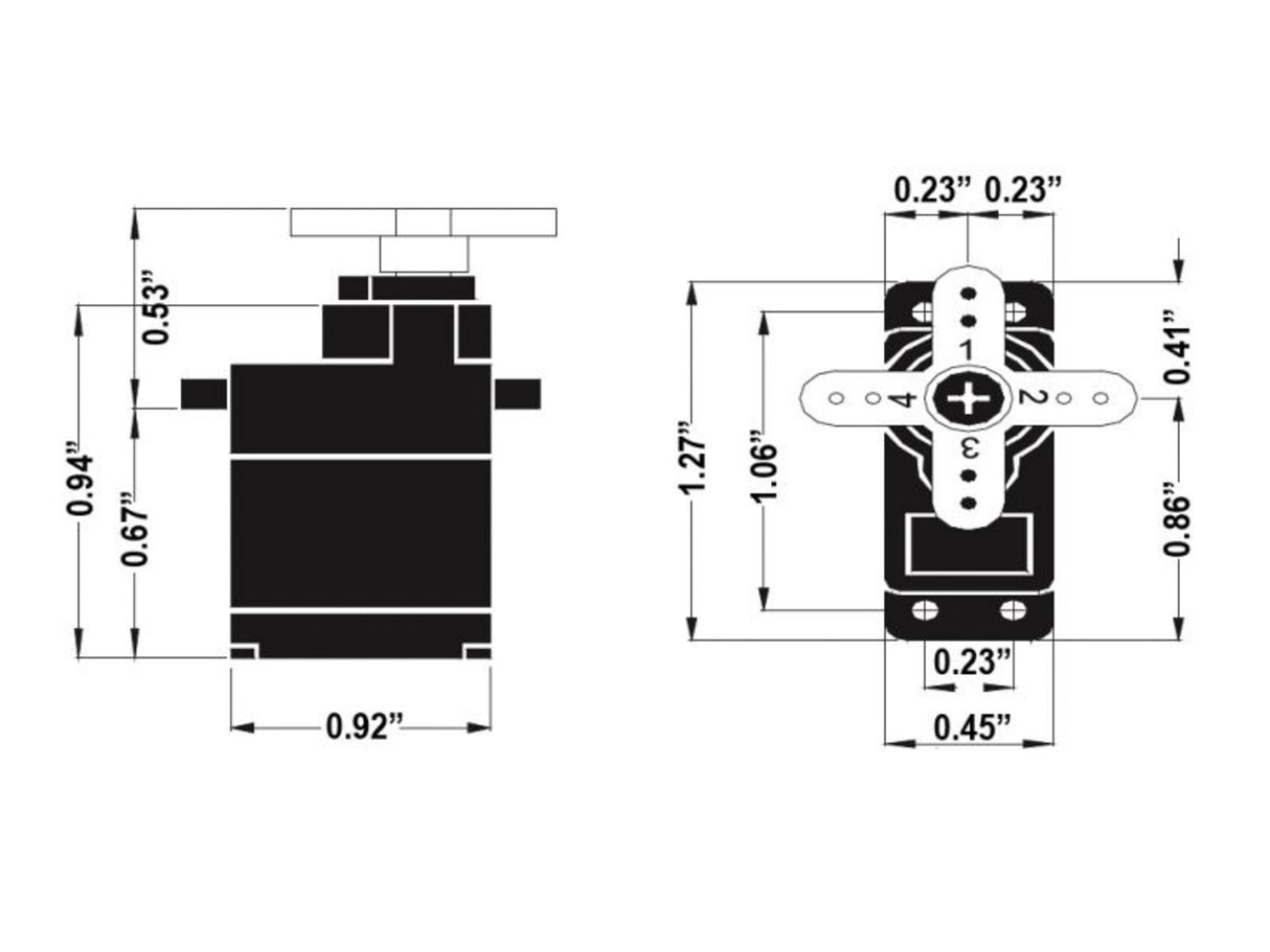 HS-65MG Ultra Micro Analogue Cored Servo 11.9g 2.2kg/0.11s 4.8V - 6.0V