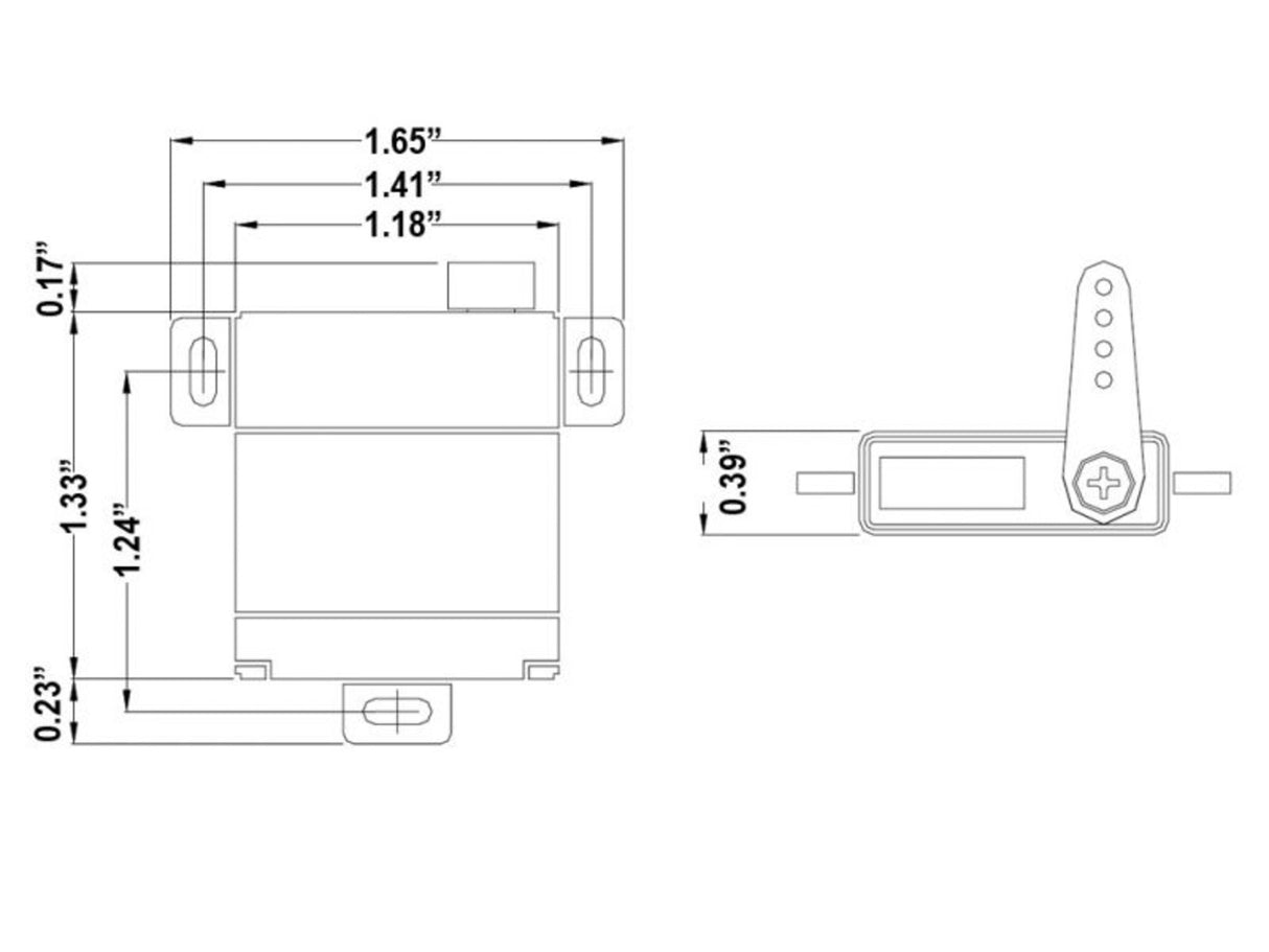 HS-5125MG Slim Wing Digital Cored Servo 24g 3.5kg/0.13s 4.8V - 6.0V