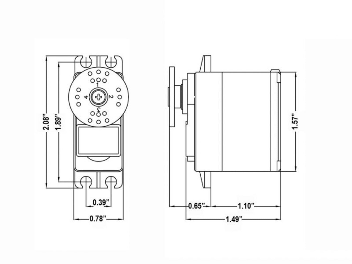 HS-625MG Standard Analogue Cored Servo 55.2g 6.8kg/0.15s 4.8V - 6.0V