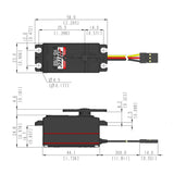 HS-77BB Low Profile Analogue Cored Servo 35g 5.5kg/0.14s 4.8V - 6.0V