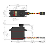 HS-7985MG Standard Digital Coreless Servo 62g 12.4kg/0.13s 4.8V - 6.0V