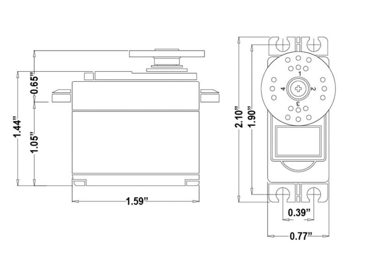 HS-422 Standard Analogue Cored Servo 45.5g 4.1kg/0.16s 4.8V - 6.0V