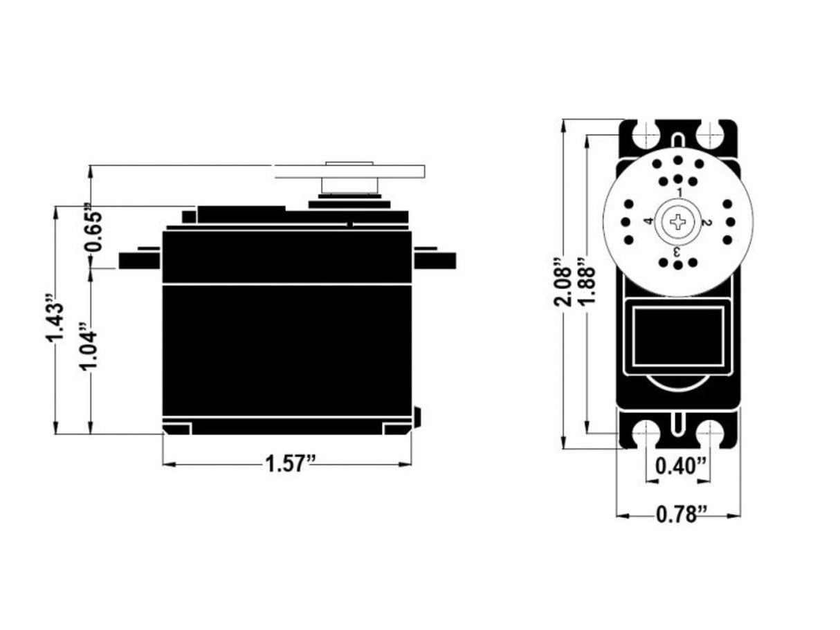 HS-322HD Standard Analogue Cored Servo 43g 3.7kg/0.15s 4.8V - 6.0V