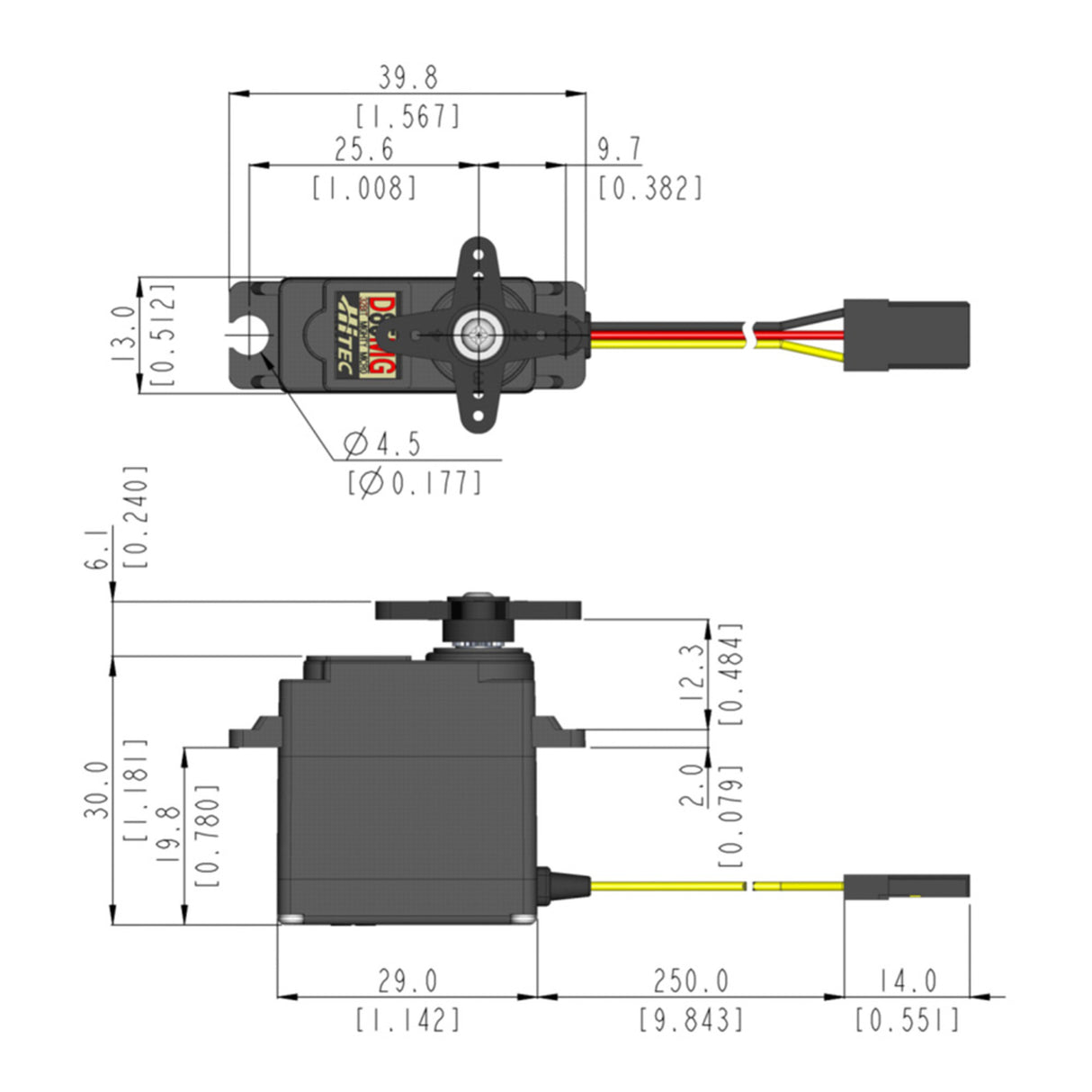 D85MG Micro Digital Cored Servo 21.9g 4.3kg/0.13s 4.8V - 6.0V