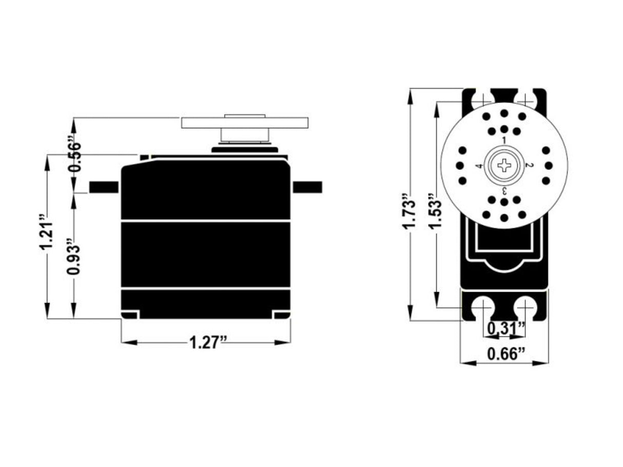 HS-5245MG Mini Digital Cored Servo 32g 5.5kg/0.12s 4.8V - 6.0V