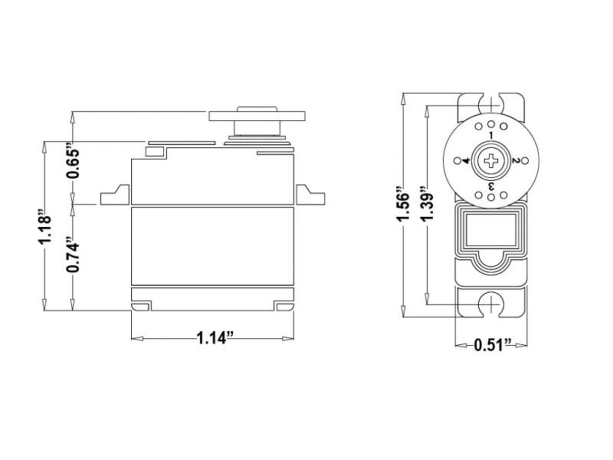 HS-85BB Micro Analogue Cored Servo 19.2g 3.5kg/0.14s 4.8V - 6.0V