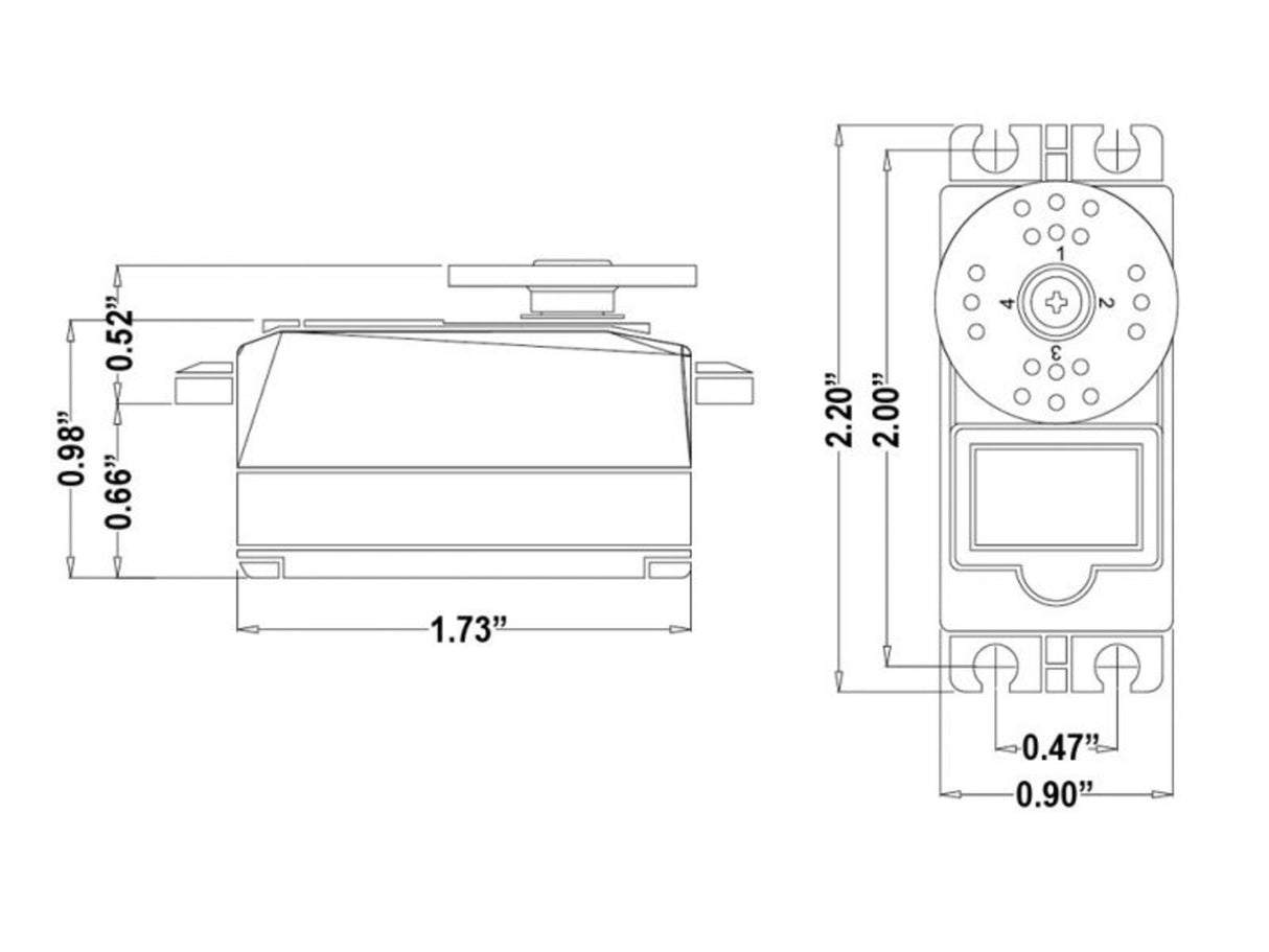 HS-75BB Low Profile Analogue Cored Servo 35g 8.2kg/0.34s 4.8V - 6.0V