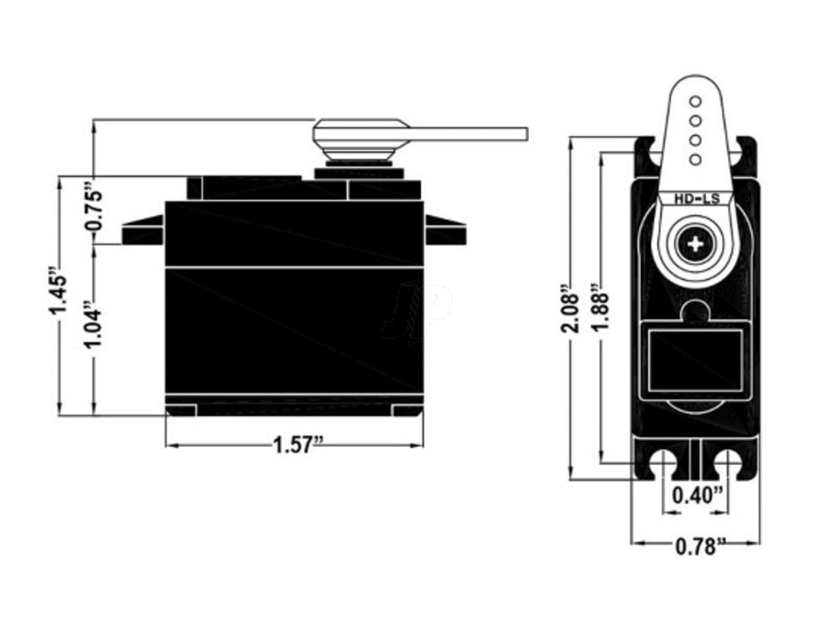 HSB-9475SH Standard Digital Brushless Servo 62g 19.4kg/0.1s 6.0V - 7.4V