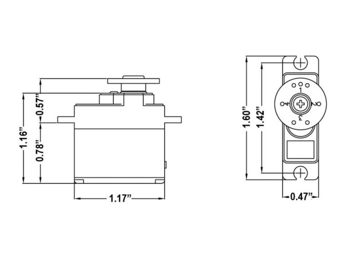 HS-82MG Micro Analogue Cored Servo 19g 3.4kg/0.1s 4.8V - 6.0V