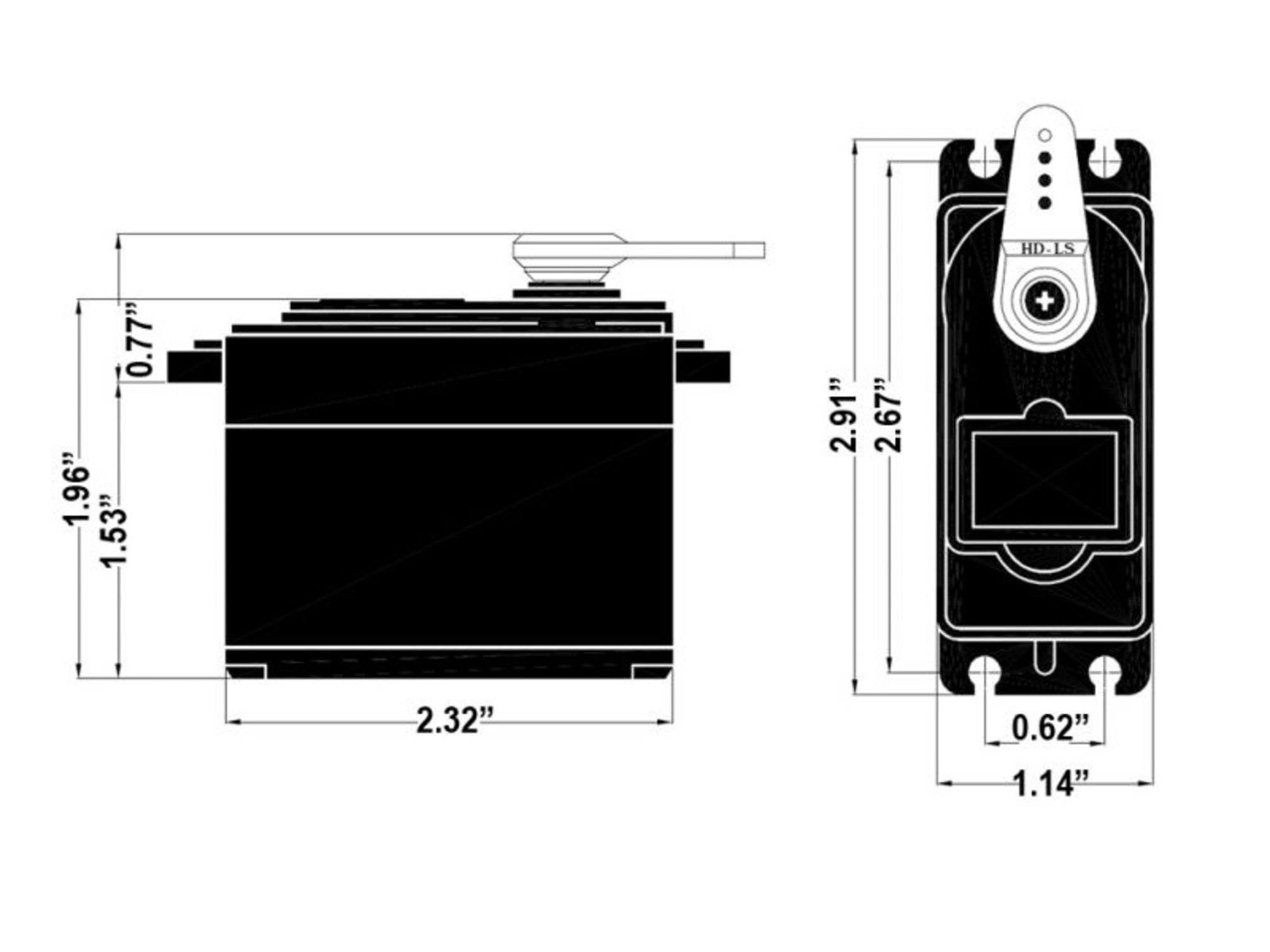 Hitec.uk - HS-755HB Giant Analogue Cored Servo 110g 13.2kg/0.23s
