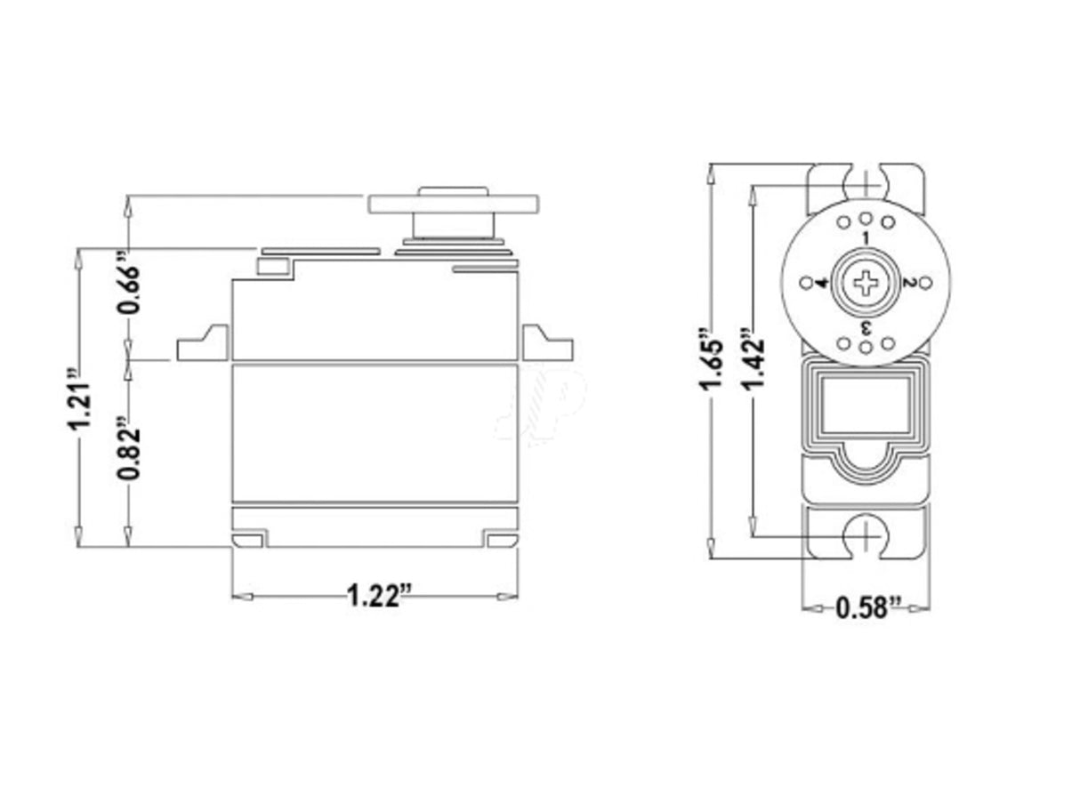 HS-5086WP Micro Digital Cored Servo 28.5g 3.6kg/0.15s 4.8V - 6.0V