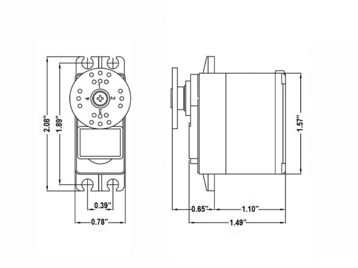 HS-485HB Standard Analogue Cored Servo 45g 6kg/0.18s 4.8V - 6.0V