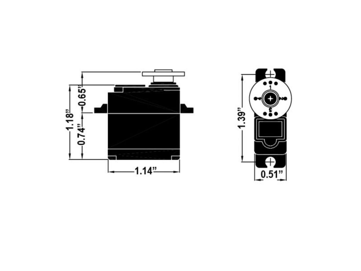 HS-5085MG Micro Digital Cored Servo 21.9g 4.3kg/0.13s 4.8V - 6.0V